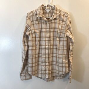 Old Navy classic plaid button down sz M Tall